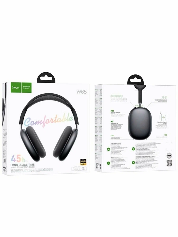 Наушники беспроводные Hoco W65 Happy BT, цвет Deep Space Gray