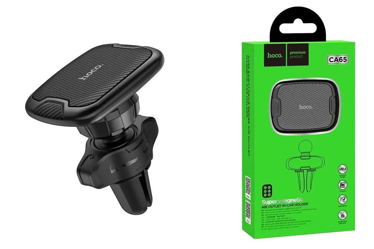 Держатель в авто CA65 (магнитный, в дефлектор) черный