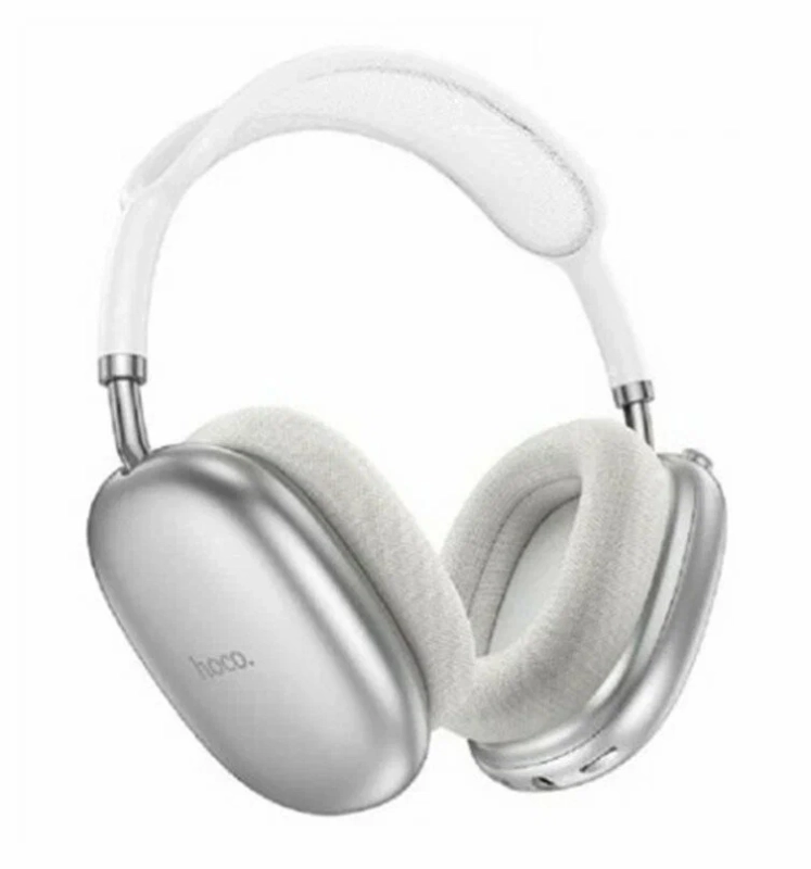 Беспроводные наушники Bluetooth Hoco W55 Plus (накладные, активное шумоподавление) Серебро