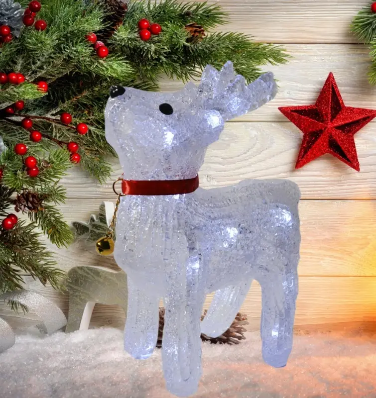 Новогодний светящийся светодиодный олень 25 см. Новогодний светящийся светодиодный олень 25 см.