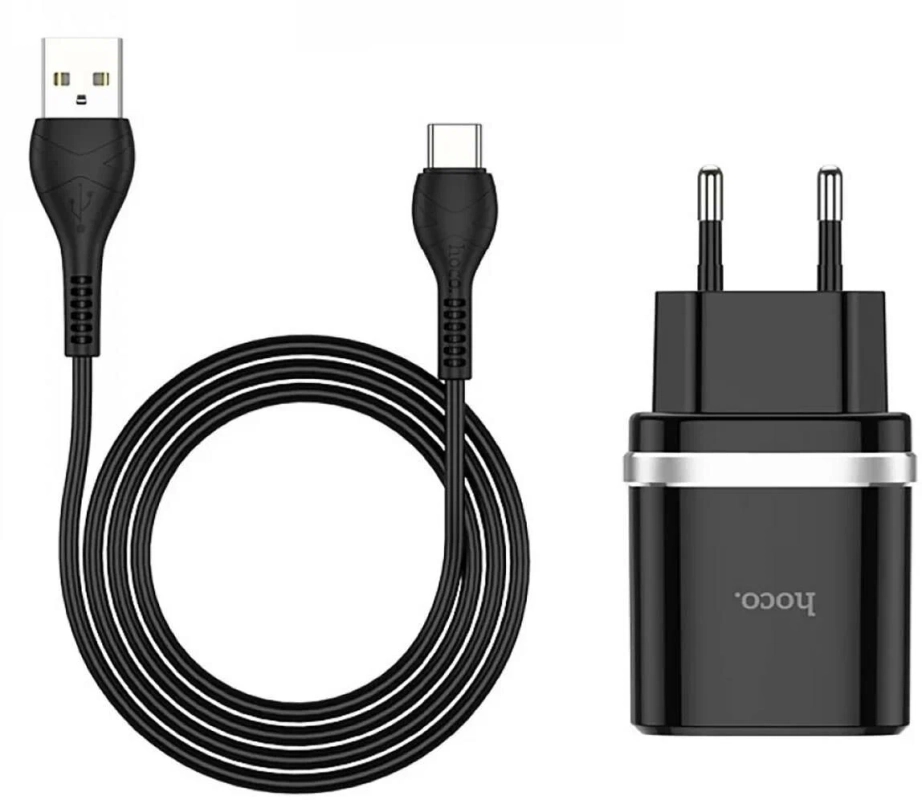 Сетевое зарядное устройство c USB HOCO C12Q Type-c, QC3.0