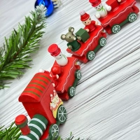 Новогодний паровозик 3 вагонч.20*5см Новогодний паровозик 3 вагонч.20*5см