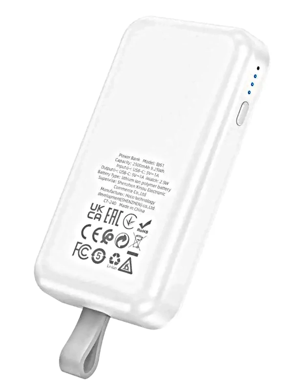 Внешний аккумулятор Borofone BJ61 Emergency, 2500 mAh Внешний аккумулятор Borofone BJ61 Emergency, 2500 mAh