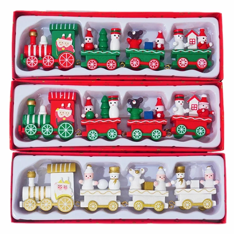 Новогодний паровозик 3 вагонч.20*5см Новогодний паровозик 3 вагонч.20*5см