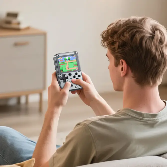 Портативная игровая консоль GA40 с вертикальным экраном, 400 встроенных игр, компактная ретро консоль для детей и взрослых