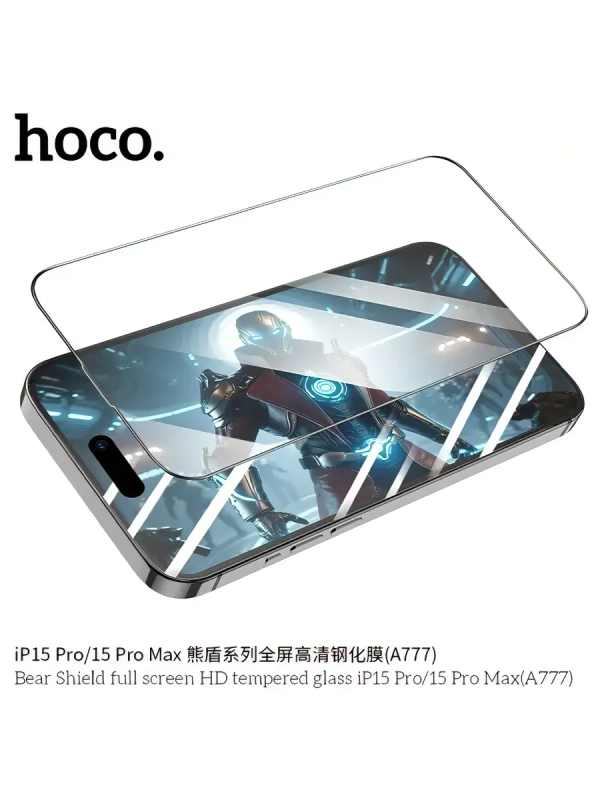 Защитное стекло для iPhone 15 Pro закаленное, сверхпрочное