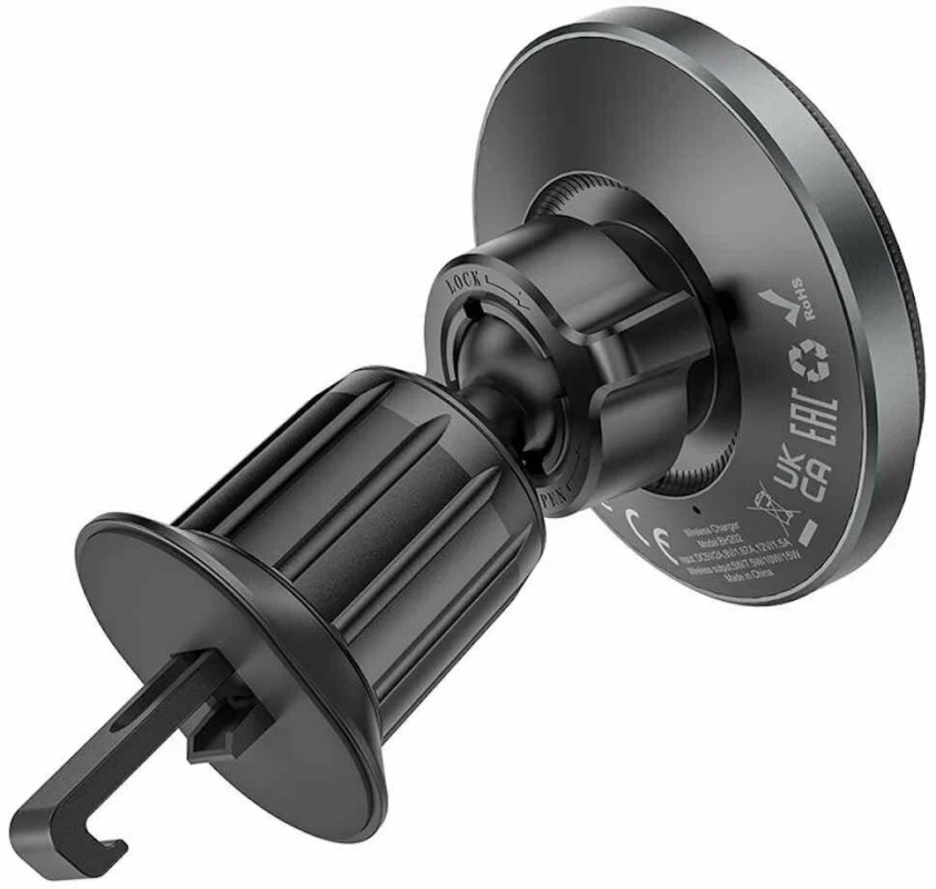 Автомобильный держатель с беспроводной зарядкой BOROFONE BH202, в девлектор, 15W