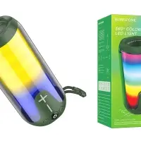 Портативная колонка BOROFONE BR33 (Bluetooth/USB/TF/AUX/светящаяся/5Вт) зеленая