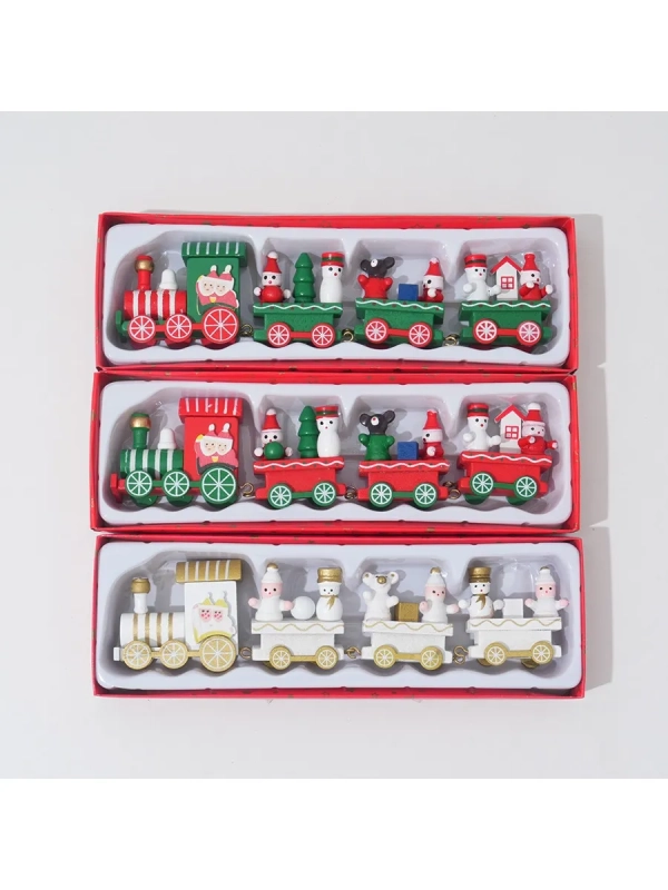 Новогодний паровозик 3 вагонч.20*5см Новогодний паровозик 3 вагонч.20*5см