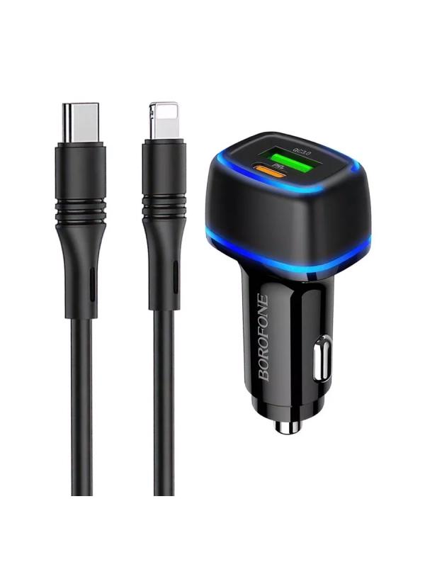 Автомобильное зарядное устройство BZ14A USB+Type-C +Кабель PD20W Автомобильное зарядное устройство BZ14A USB+Type-C +Кабель PD20W