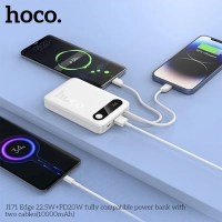 Внешний Аккумулятор Hoco J171 10000 mAh (22.5W, 20W, PD, Type-C, кабель Type-C, LCD)