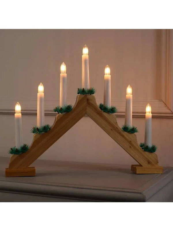 Рождественская горка 7 свечей дерев. Рождественская горка 7 свечей дерев.