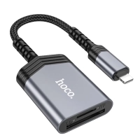 Картридер 2 в 1, Lightning, UA25, HOCO, поддержка TF/SD