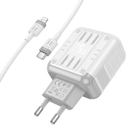 Сетевое зарядное устройство, 1 USB 3.0 QC+1 PD 45W (C136A)