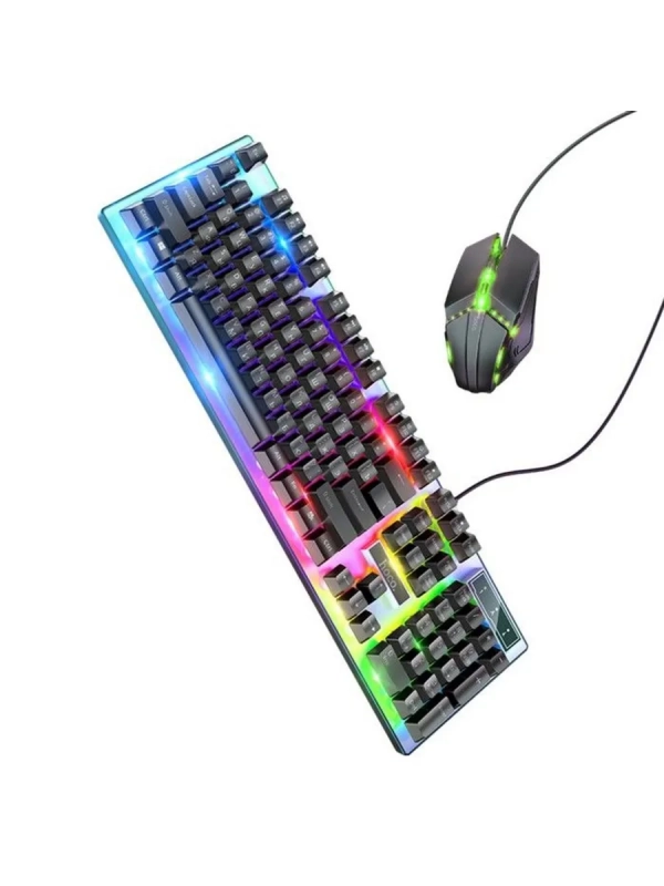 Набор проводной игровой Hoco GM18 клавиатура+мышь, подсветка Набор проводной игровой Hoco GM18 клавиатура+мышь, подсветка