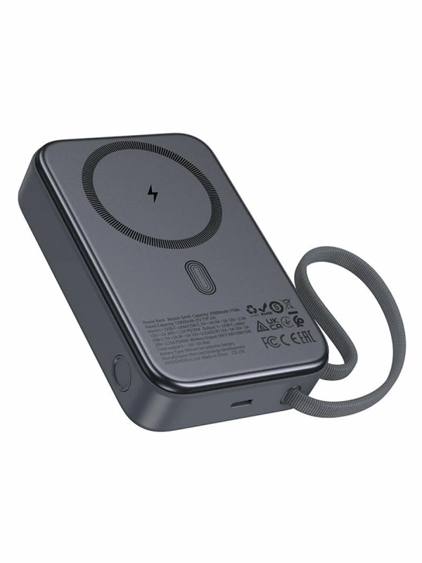 Внешний аккумулятор / повербанк Hoco Q44A 20000mAh PD 45W с функцией Magsafe, встроенный кабель Type-C 45W Внешний аккумулятор / повербанк Hoco Q44A 20000mAh PD 45W с функцией Magsafe, встроенный кабель Type-C 45W