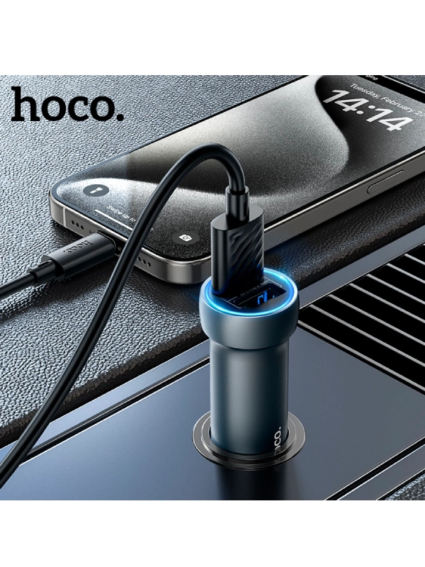 Автомобильное заряд. устр. Hoco Z54 2USB 15.5W серый