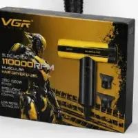 VGR Фен для волос 285HD 1500 Вт, скоростей 2, кол-во насадок 2, желтый