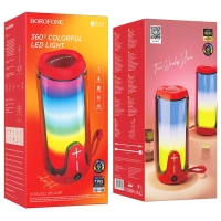 Портативная колонка BOROFONE BR33 (Bluetooth/USB/TF/AUX/светящаяся/5Вт) красная