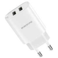 Сетевое зарядное устройство 2xUSB 2.1A 10W белый