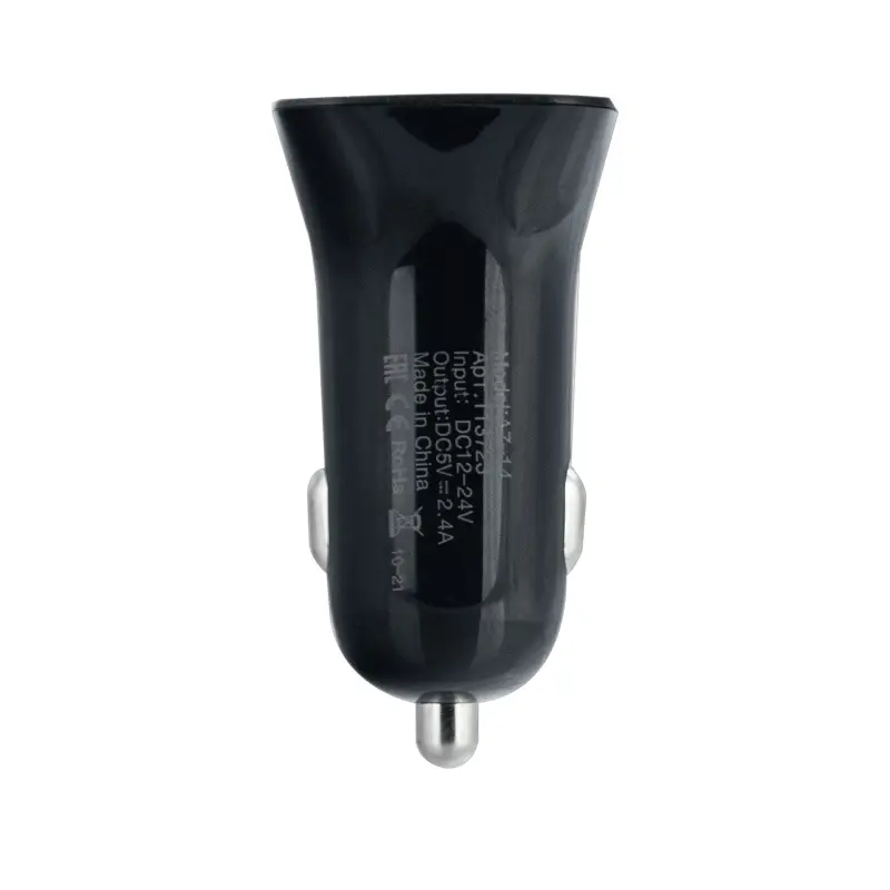Автомобильное зарядное устройство с кабелем USB на MicroUSB + 2 USB 2.4A AZ14 ISA черное