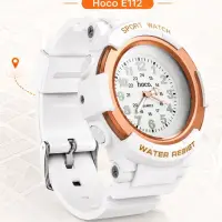 Детские кварцевые часы с защитой от потери hoco E112 белый IPX7