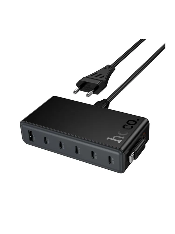 Сетевое зарядное устройство на 6 портов с кабелем рулеткой Сетевое зарядное устройство на 6 портов с кабелем рулеткой