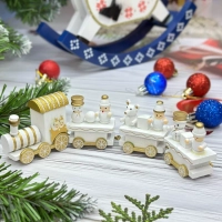 Новогодний паровозик 3 вагонч.20*5см Новогодний паровозик 3 вагонч.20*5см