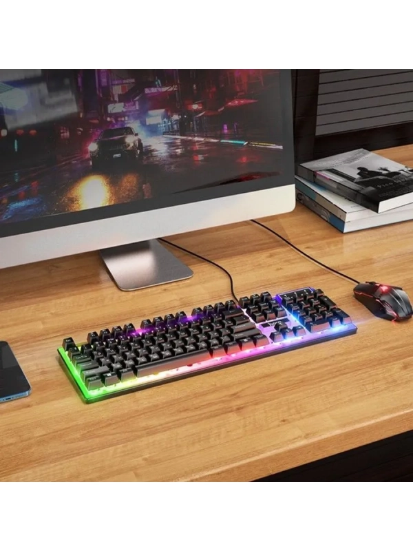Набор проводной игровой Hoco GM18 клавиатура+мышь, подсветка Набор проводной игровой Hoco GM18 клавиатура+мышь, подсветка