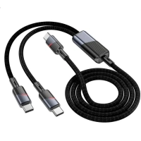 Кабель Hoco U139 Type-C 2в1 (Type-C+Type-C)100W1.2m