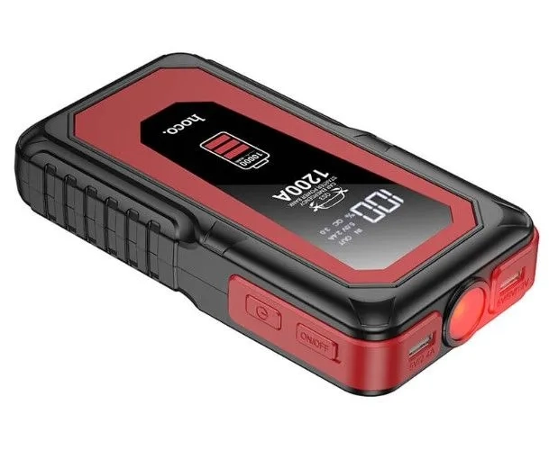 Аккумулятор-пусковое устройство (бустер) внешний 10000mAh 37Wh черный QS3 HOCO Аккумулятор-пусковое устройство (бустер) внешний 10000mAh 37Wh черный QS3 HOCO