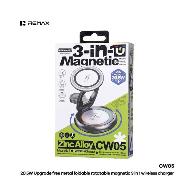 Беспроводная зарядка Remax CW05 3 в1
