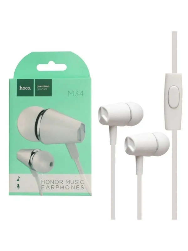 Наушники проводные с микрофоном M34 Наушники проводные с микрофоном M34