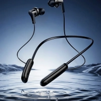 Наушники Bluetooth с микрофоном ES75, магнитные, черный