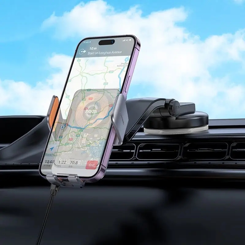 Держатель для телефона с беспроводной зарядкой HW8