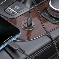 Автомобильное зарядное устройство АЗУ USB + Type-С + кабель Lightning Borofone BZ18A PD20W + QC3.0