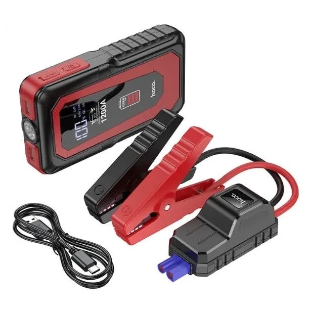 Аккумулятор-пусковое устройство (бустер) внешний 10000mAh 37Wh черный QS3 HOCO Аккумулятор-пусковое устройство (бустер) внешний 10000mAh 37Wh черный QS3 HOCO