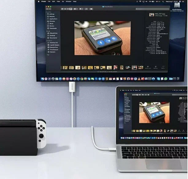 Кабель Type-C USB - HDTV HD Borofone DH10 1.8м белый Кабель Type-C USB - HDTV HD Borofone DH10 1.8м белый