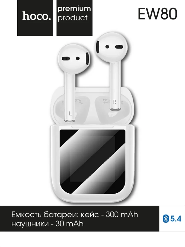 Беспроводные наушники EW80 BT TWS, сенсорный экран Беспроводные наушники EW80 BT TWS, сенсорный экран