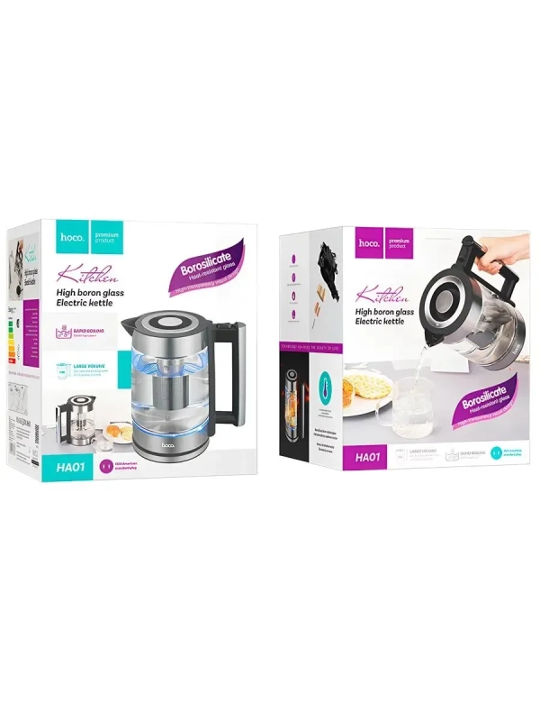 Чайник Hoco электрический стеклянный HA01A