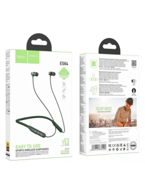 Спортивные вакуумные беспроводные наушники с микрофоном Es64 Спортивные вакуумные беспроводные наушники с микрофоном Es64