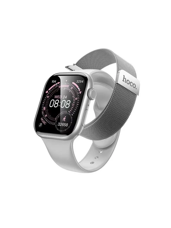 Смарт-часы с двумя ремешками Hoco Y42 Smart watch серебро
