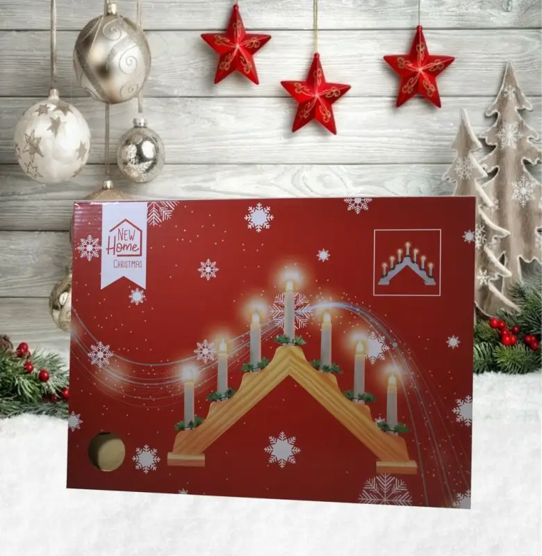 Рождественская горка 7 свечей дерев. Рождественская горка 7 свечей дерев.