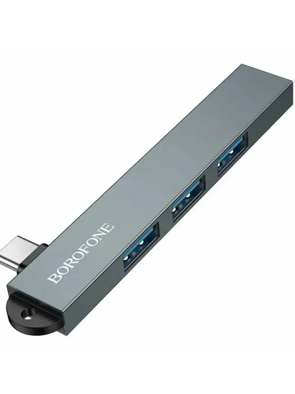 Хаб USB Borofone FH1A 4в1: Type-C на 4 порта