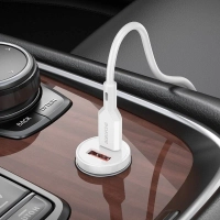 Зарядное устройство автомобильное USB + кабель Type-C - Type-C (PD20W+QC3.0, 3000mA) BOROFONE BZ18A