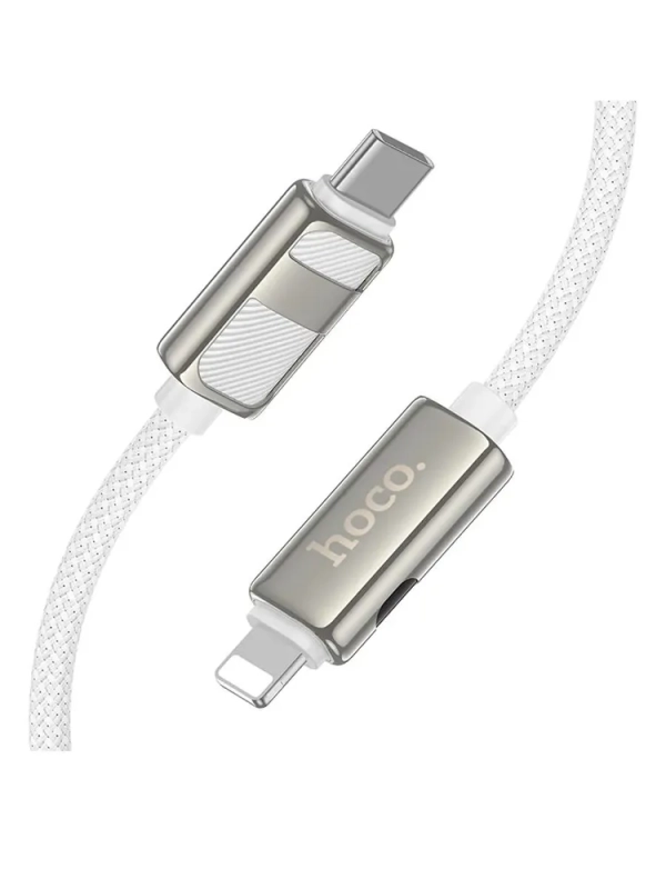 Кабель HOCO U137 120см, 27Вт, белый, LED Кабель HOCO U137 120см, 27Вт, белый, LED