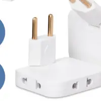 Тройник для розетки плоский поворотный 180, переходник