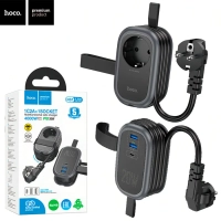 Сетевой фильтр HOCO NS7, 1.1м, 3,0А, 1 розетка, 2 USB, Type-C, PD20W