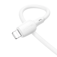 Короткий кабель USB - Lightning BOROFONE BX93 / 25см, 2.4A, 12W / белый