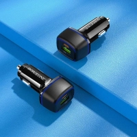 АЗУ USB Borofone BZ14A (3A/QC3.0/порт USB-C PD) черный